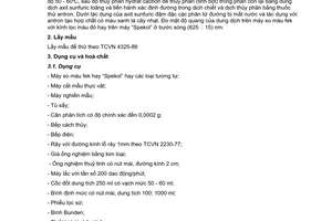 Tiêu chuẩn Việt Nam TCVN 5285:1990 về thức ăn chăn nuôi - Phương pháp xác định hàm lượng hydrat cacbon hòa tan và dễ thủy phân bằng thuốc thử antron