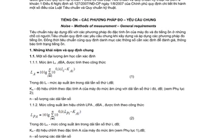 Tiêu chuẩn quốc gia TCVN 5136:1990 (ST SEV 541 : 1977) về Tiếng ồn - Các phương pháp đo - Yêu cầu chung