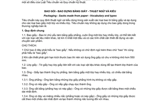 Tiêu chuẩn quốc gia TCVN 5117:1990 (ISO 6590:1983) về Bao gói - Bao đựng bằng giấy - Thuật ngữ và kiểu
