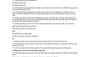 Tiêu chuẩn Việt Nam TCVN 3254:1989 về an toàn cháy – Yêu cầu chung