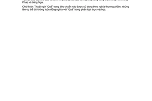 Tiêu chuẩn Việt Nam TCVN 4841:1989 (ISO 1990/1 - 1982) về quả - tên gọi - danh mục đầu