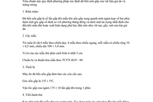 Tiêu chuẩn Việt Nam TCVN 4637:1988 về Vật liệu giả da - Phương pháp xác định độ bền uốn gấp