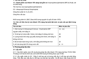 Tiêu chuẩn Việt Nam TCVN 4543:1988 về thuốc trừ nấm bệnh - Kitazin 10 dạng hạt