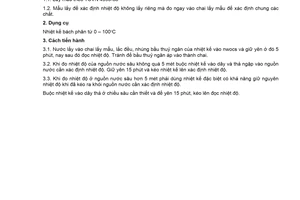 Tiêu chuẩn Việt Nam TCVN 4557:1988 về nước thải - phương pháp xác định nhiệt độ