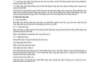 Tiêu chuẩn Việt Nam TCVN 4556:1988 về nước thải - phương pháp lấy mẫu, vận chuyển và bảo quản mẫu