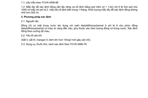 Tiêu chuẩn Việt Nam TCVN 4572:1988 về nước thải - phương pháp xác định hàm lượng đồng