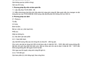 Tiêu chuẩn Việt Nam TCVN 4560:1988 về nước thải - phương pháp xác định hàm lượng cặn