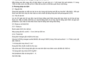 Tiêu chuẩn Việt Nam TCVN 4578:1988 về nước thải - phương pháp xác định hàm lượng mangan