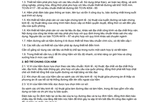 Tiêu chuẩn Việt Nam TCVN 4527:1988 về hầm đường sắt và hầm đường ô tô - tiêu chuẩn thiết kế