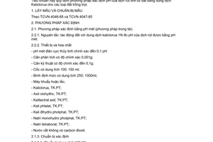 Tiêu chuẩn Việt Nam TCVN 4401:1987 về đất trồng trọt - Phương pháp xác định pHKCL