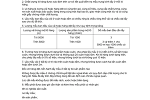 Tiêu chuẩn Việt Nam TCVN 1749:1975 về Vải dệt thoi - Phương pháp lấy mẫu