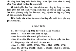 Tiêu chuẩn Việt Nam TCVN 1765:1975 về Thép cacbon kết cấu thông thường - Mác thép và yêu cầu kỹ thuật