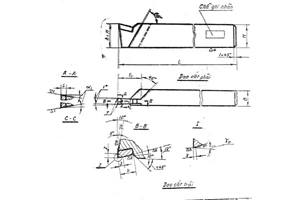 Tiêu chuẩn ngành 3 TCN 191:1972 về Dao tiện gắn thép gió - Dao cắt đứt phải và trái