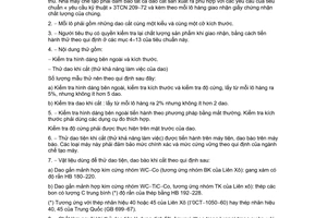 Tiêu chuẩn ngành 3 TCN 211:1972 về Dao tiện và dao bào gắn hợp kim cứng - Quy tắc nghiệm thu và phương pháp thử