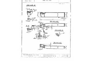 Tiêu chuẩn ngành 3 TCN 198:1972 về Dao bào gắn thép gió - Dao bào cạnh đầu thẳng, phải và trái