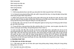 Tiêu chuẩn Việt Nam TCVN 1051:1971 về etanola (cồn) tinh chế - phương pháp thử