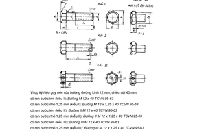 Tiêu chuẩn Việt Nam TCVN 95:1963 về Bulông tinh đầu sáu cạnh - Kích thước