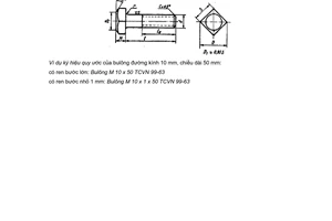 Tiêu chuẩn Việt Nam TCVN 99:1963 về Bulông tinh đầu vuông - Kích thước