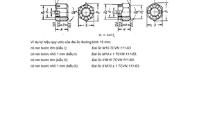 Tiêu chuẩn Việt Nam TCVN 111:1963 về Đai ốc nửa tinh sáu cạnh xẻ rãnh - Kích thước