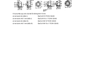 Tiêu chuẩn Việt Nam TCVN 120:1963 về Đai ốc tinh sáu cạnh xẻ rãnh - Kích thước