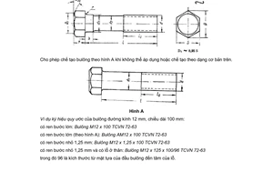 Tiêu chuẩn Việt Nam TCVN 72:1963 về Bulông thô đầu sáu cạnh - Kích thước