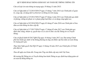 Thông tư 31/2017/TT-BTTTT quy định hoạt động giám sát an toàn hệ thống thông tin