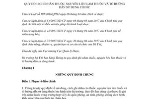 Thông tư 01/2018/TT-BYT ghi nhãn thuốc nguyên liệu làm thuốc và tờ hướng dẫn sử dụng thuốc