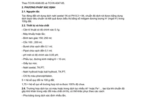 Tiêu chuẩn Việt Nam TCVN 4404:1987 về đất trồng trọt - Phương pháp xác định độ chua thuỷ phân