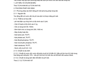 Tiêu chuẩn Việt Nam TCVN 4402:1987 về đất trồng trọt - Phương pháp xác định pHH2O