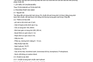 Tiêu chuẩn Việt Nam TCVN 4403:1987 về đất trồng trọt - phương pháp xác định độ chua trao đổi