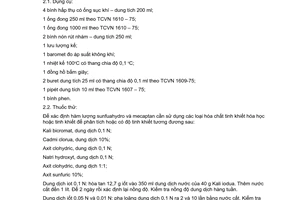 Tiêu chuẩn Việt Nam TCVN 4250:1986 về Khí thiên nhiên - Phương pháp xác định hàm lượng sunfua hyđro và mecaptan