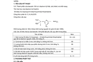 Tiêu chuẩn Việt Nam TCVN 2741:1986 về Thuốc trừ sâu Basudin 10% dạng hạt