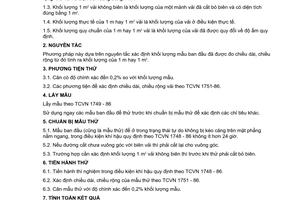 Tiêu chuẩn Việt Nam TCVN 1752:1986 về Vải dệt thoi - Phương pháp xác định khối lượng