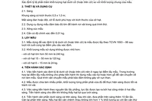 Tiêu chuẩn Việt Nam TCVN 4307:1986 về Than - Phương pháp xác định tỷ lệ dưới cỡ và trên cỡ