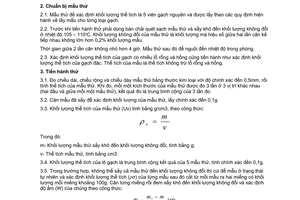 Tiêu chuẩn Việt Nam TCVN 250:1986 về gạch xây - phương pháp xác định khối lượng thể tích