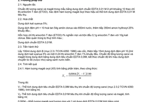 Tiêu chuẩn Việt Nam TCVN 4351:1986 về đất sét để sản xuất gạch ngói nung - phương pháp xác định hàm lượng magie oxyt