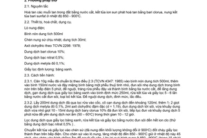 Tiêu chuẩn Việt Nam TCVN 4352:1986 về đất sét để sản xuất gạch, ngói nung - phương pháp xác định hàm lượng ion sunfat hòa tan