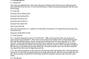 Tiêu chuẩn Việt Nam TCVN 4350:1986 về đất sét để sản xuất gạch ngói nung - phương pháp xác định hàm lượng canxi oxyt