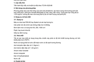 Tiêu chuẩn Việt Nam TCVN 1525:1986 về thức ăn chăn nuôi - Phương pháp xác định hàm lượng photpho