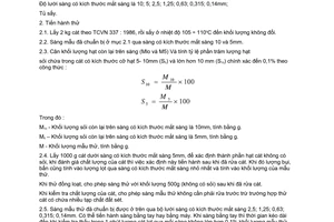 Tiêu chuẩn Việt Nam TCVN 342:1986 về cát xây dựng - phương pháp xác định thành phần hạt và môđun độ lớn