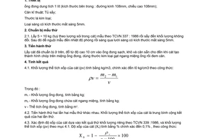 Tiêu chuẩn Việt Nam TCVN 340:1986 về cát xây dựng - phương pháp xác định khối lượng thể tích xốp và độ xốp