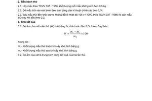 Tiêu chuẩn Việt Nam TCVN 341:1986 về cát xây dựng - phương pháp xác định độ ẩm