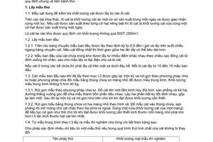 Tiêu chuẩn Việt Nam TCVN 337:1986 về cát xây dựng - phương pháp lấy mẫu