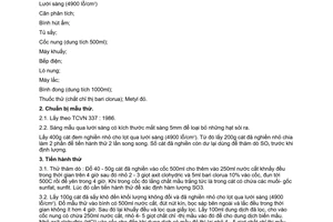 Tiêu chuẩn Việt Nam TCVN 346:1986 về cát xây dựng - phương pháp xác định hàm lượng sunfat và sunfit