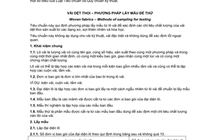 Tiêu chuẩn quốc gia TCVN 1749:1986 về vải dệt thoi - Phương pháp lấy mẫu để thử chuyển đổi năm 2008 do Ủy ban Khoa học và Kỹ thuật Nhà nước ban hành