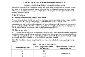 Tiêu chuẩn quốc gia TCVN 4396:1986 về Kiểm tra không phá hủy - Phương pháp dùng bột từ