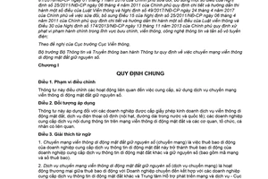 Thông tư 35/2017/TT-BTTTT chuyển mạng viễn thông di động mặt đất giữ nguyên số