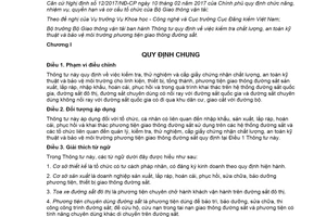 Thông tư 29/2018/TT-BGTVT kiểm tra chất lượng an toàn kỹ thuật phương tiện giao thông đường sắt