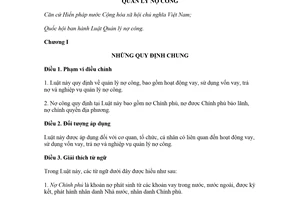 Luật Quản lý nợ công