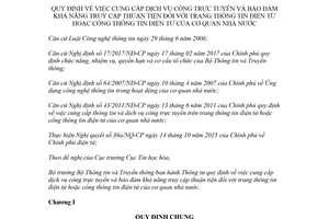 Thông tư 32/2017/TT-BTTTT cung cấp bảo đảm khả năng truy cập thuận tiện trang thông tin điện tử